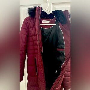 Calvin Klein Maroon Winter coat Sz M